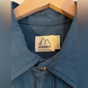NWT Alamere Designs Wool & Cotton Button Down Shirt / Size M